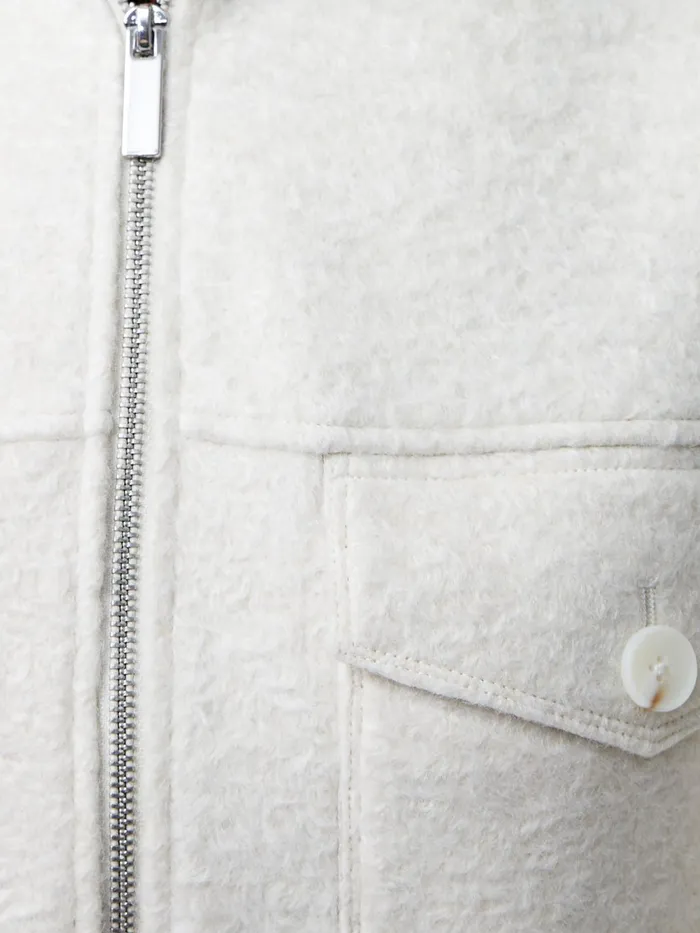 French Connection Dover Boucle Jacket Cream Woman Coats and Jackets