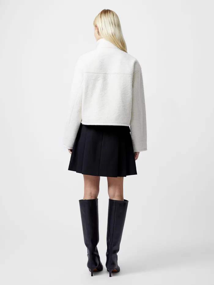 French Connection Dover Boucle Jacket Cream Woman Coats and Jackets