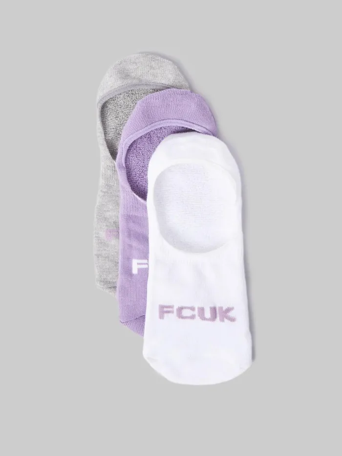 French Connection FCUK 3 Pack Invisible Socks Multi 4 Woman Underwear and Socks French Connection FCUK 3 Pack Invisible Socks Multi 4 Woman Underwear and Socks