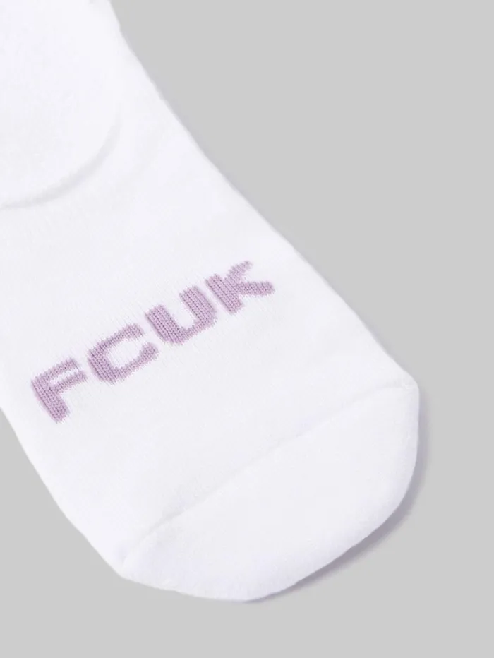French Connection FCUK 3 Pack Invisible Socks Multi 4 Woman Underwear and Socks