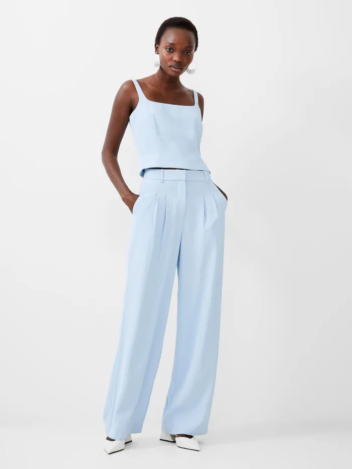 French Connection Harriey Tailored Square Neck Top Cashmere Blue Woman Coords French Connection Harriey Tailored Square Neck Top Cashmere Blue Woman Coords