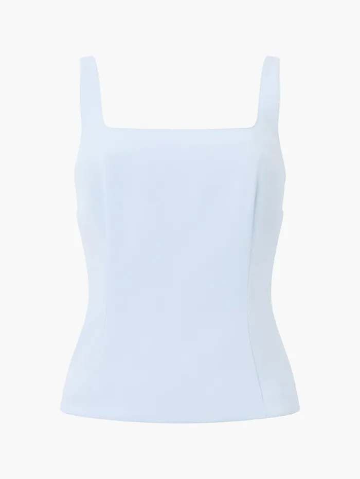 French Connection Harriey Tailored Square Neck Top Cashmere Blue Woman Coords
