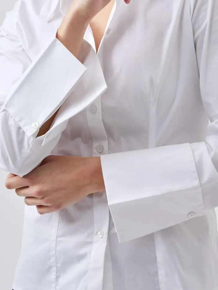 French Connection Isabelle Poplin Classic Shirt Linen White Woman Tops