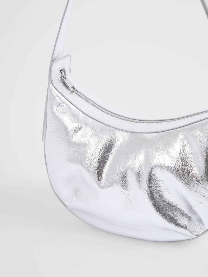 French Connection Large Cross Body Bag Metallic Silver Woman Bags and Purses