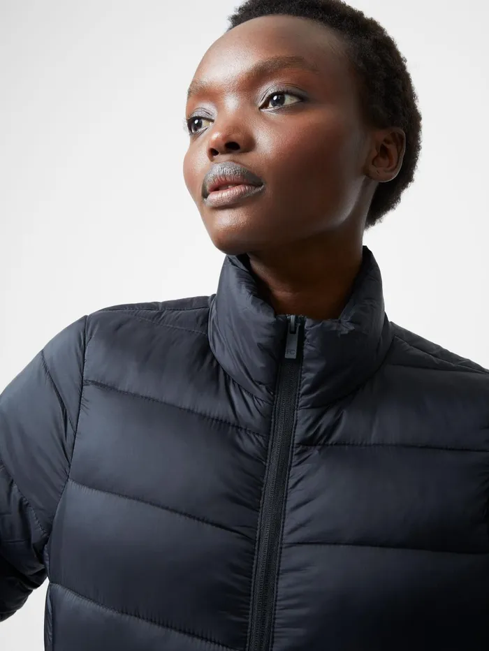 French Connection Light Row Puffer Jacket Black Woman Coats and Jackets