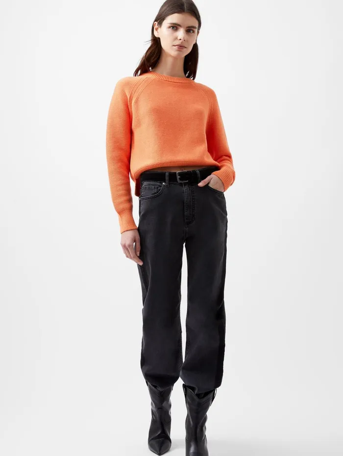 French Connection Lily Mozart LS Crew Nk Jumper Coral Rose Woman Jumpers and Cardigans