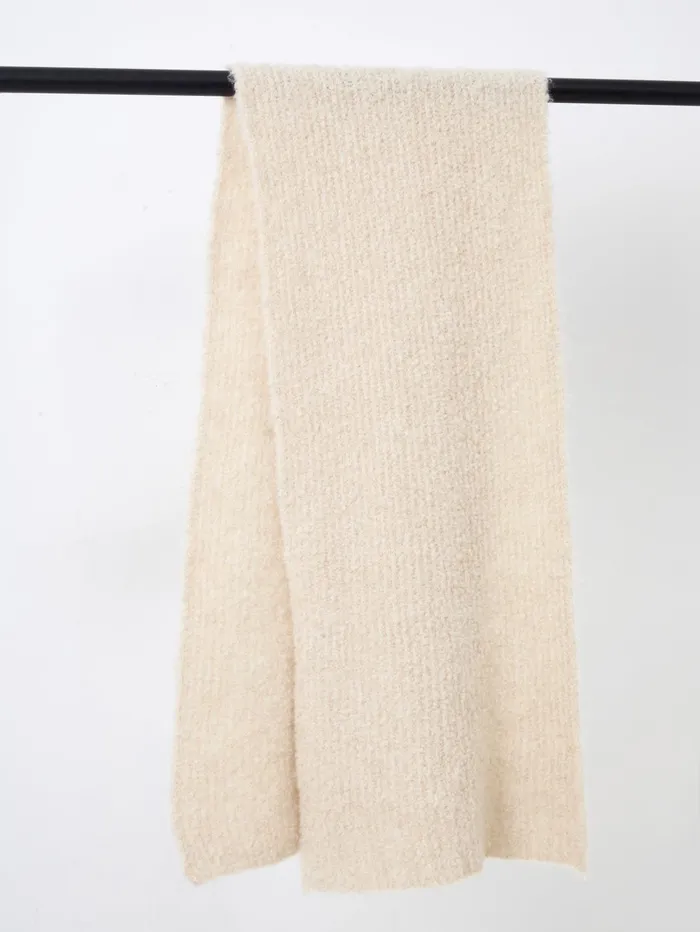 French Connection Melissa Recycled Boucle Scarf Ecru Woman Scarves