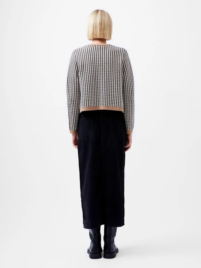 French Connection Noar Cardigan Oatmeal MelClotted Cream Woman Jumpers and Cardigans