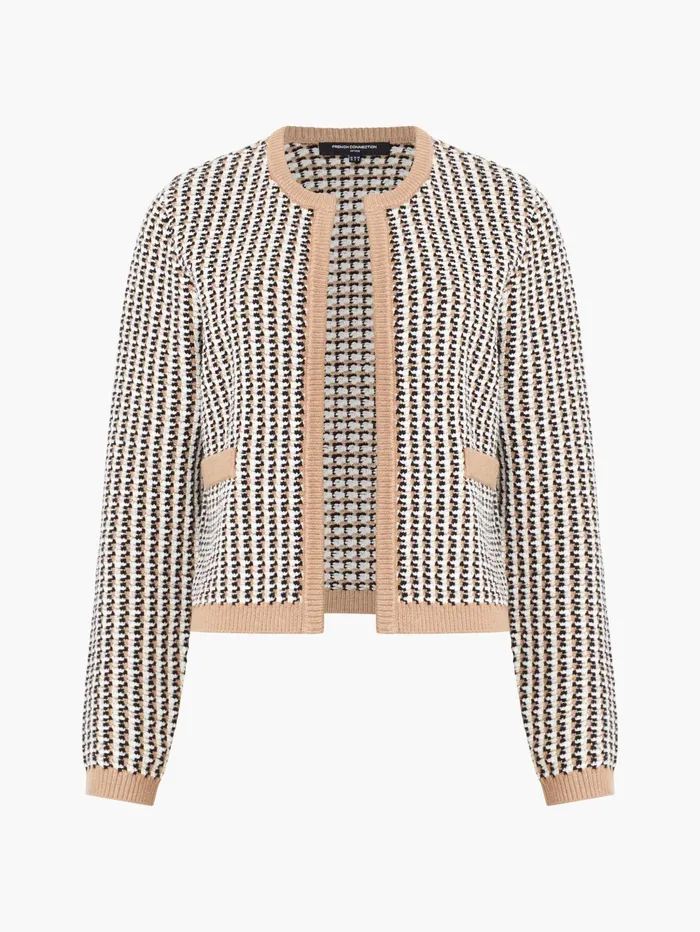 French Connection Noar Cardigan Oatmeal MelClotted Cream Woman Jumpers and Cardigans