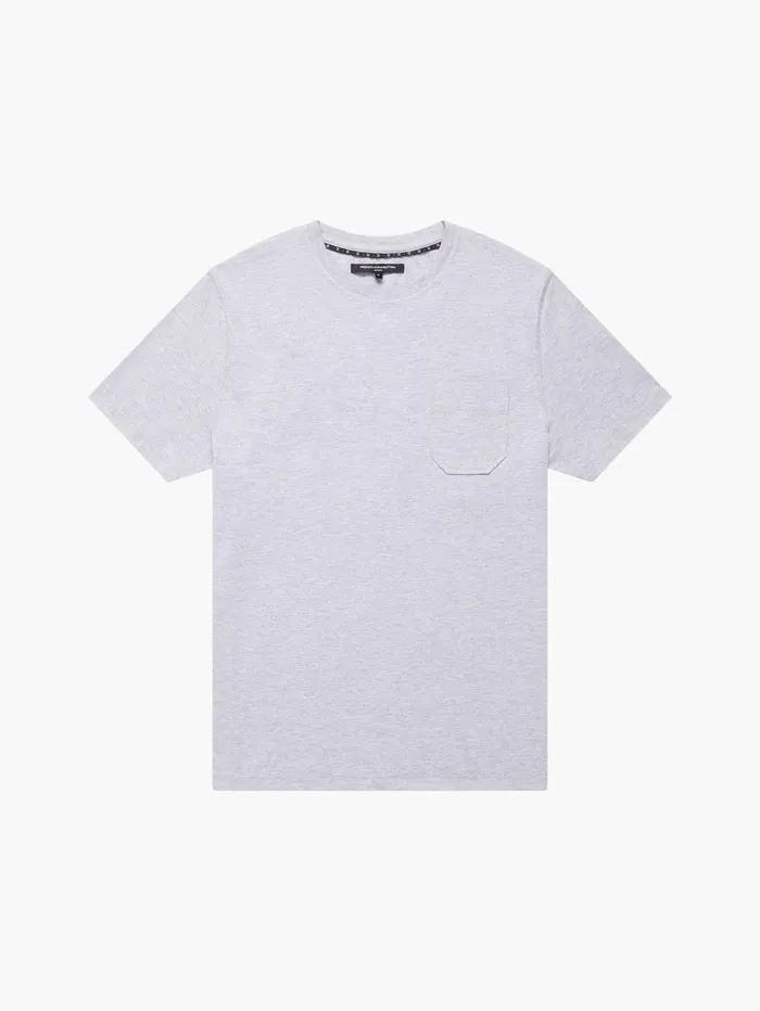 French Connection Organic Pocket TShirt Light Grey Mel Man TShirts and Polo Shirts