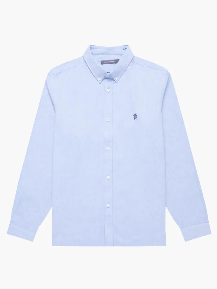 French Connection Oxford Long Sleeve Crown Shirt SkyMarine Man Shirts