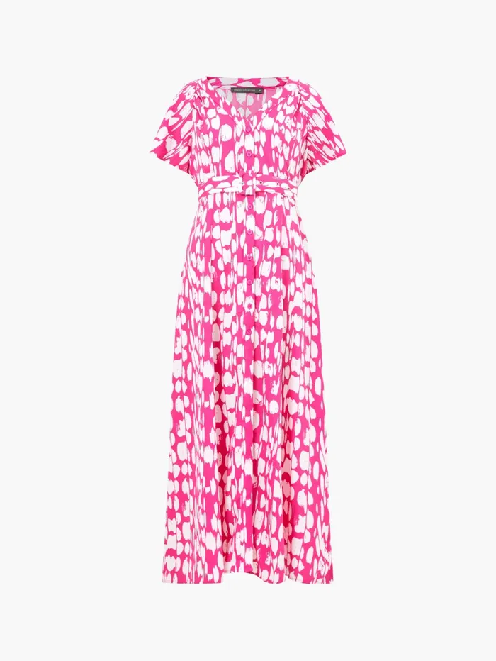 French Connection Riley Belted Maxi Dress Wild RosaWhite Woman Maxi Dresses