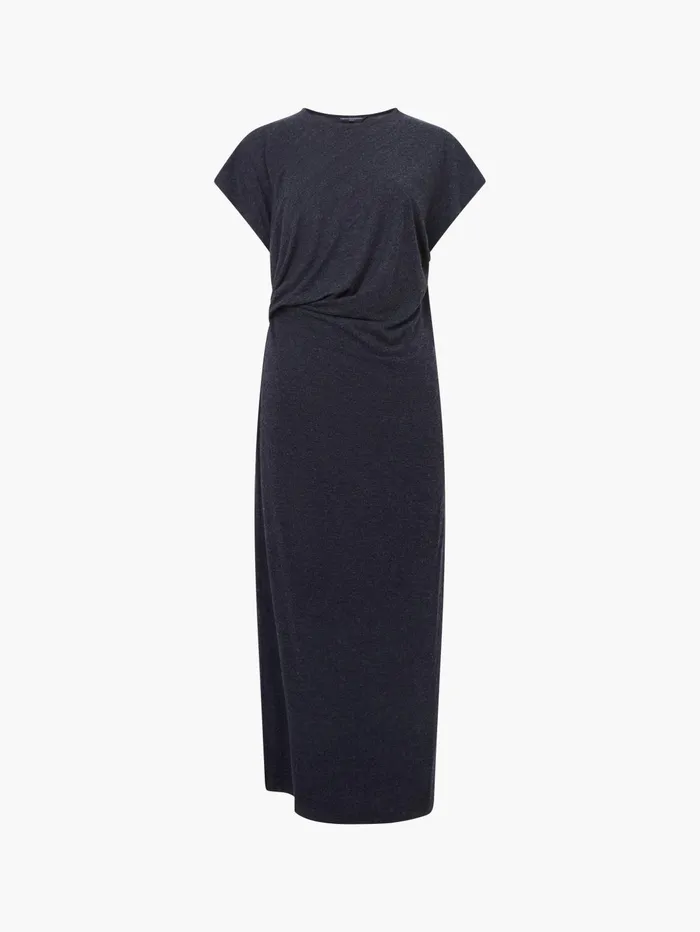French Connection Shelly Jersey Ruched Midaxi Dress Dark Grey Woman Dresses