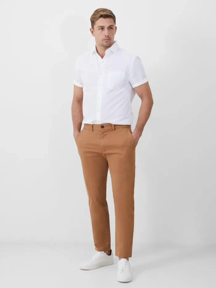 French Connection Stretch Chino Trousers 8211 Tobacco Man Trousers