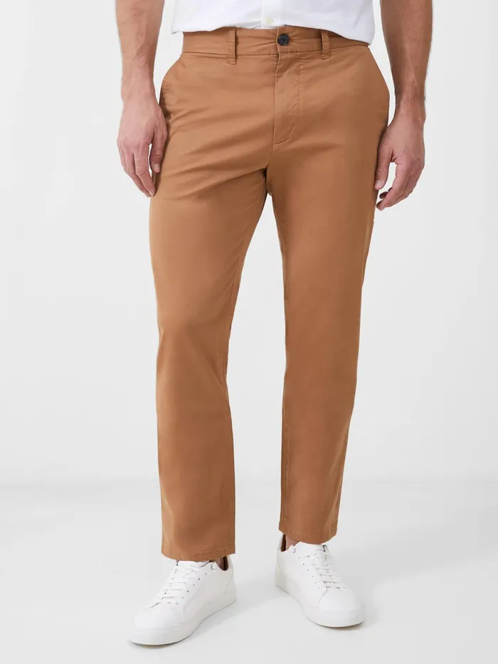 French Connection Stretch Chino Trousers 8211 Tobacco Man Trousers