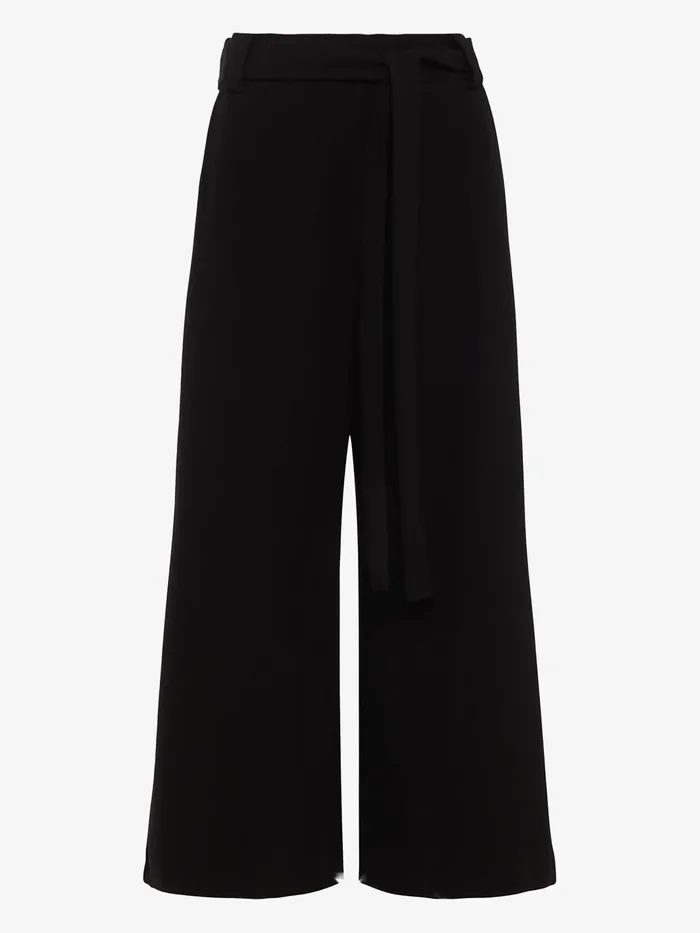 French Connection Whisper Belted Culottes Black Woman Trousers