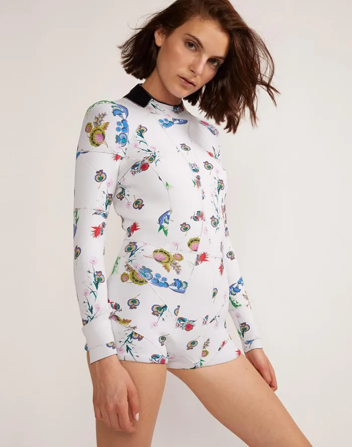 Garden Floral High Tide Wetsuit 8211 Whtbq Women Cynthia Rowley Surf and Swim Garden Floral High Tide Wetsuit 8211 Whtbq Women Cynthia Rowley Surf and Swim