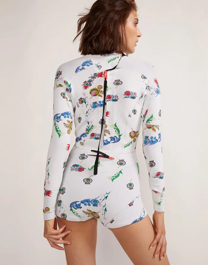 Garden Floral High Tide Wetsuit 8211 Whtbq Women Cynthia Rowley Surf and Swim
