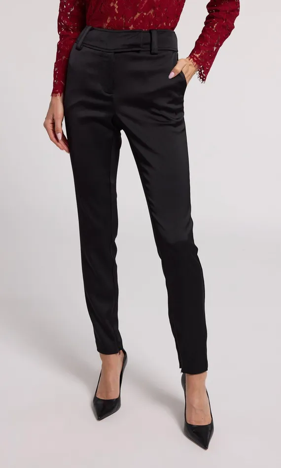 Generation Love Clothing Alexandra Satin Pants Black Women Pants