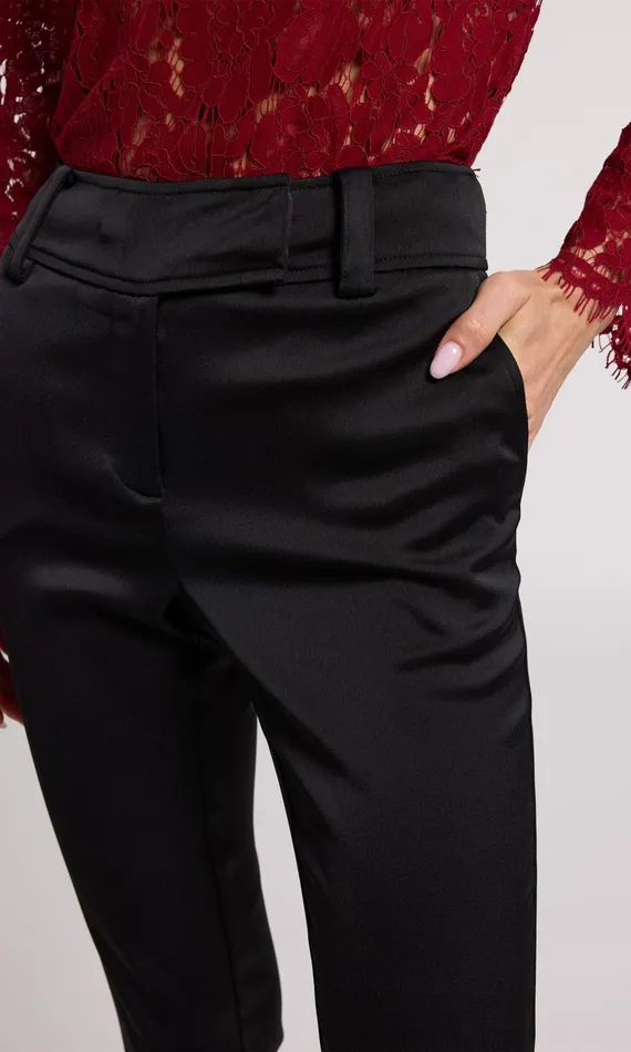 Generation Love Clothing Alexandra Satin Pants Black Women Pants