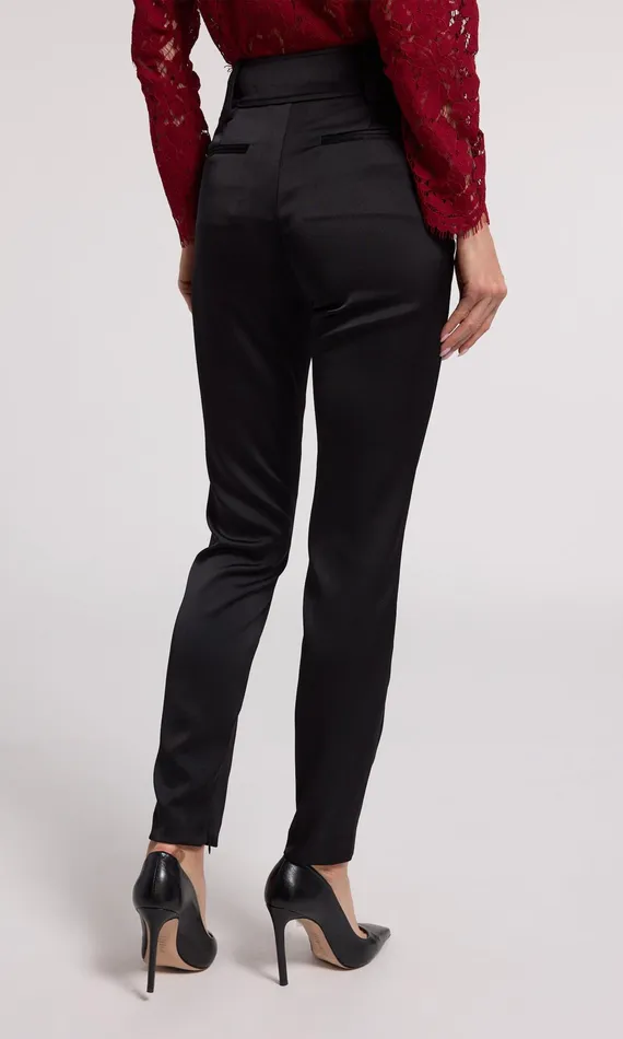 Generation Love Clothing Alexandra Satin Pants Black Women Pants