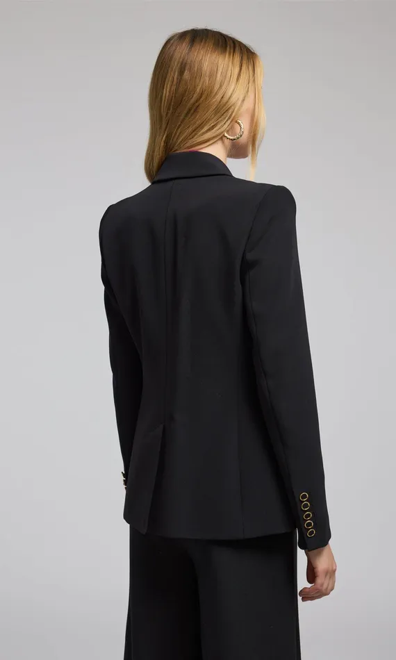 Generation Love Clothing Arielle Crepe Blazer Black Women Blazers and Jackets