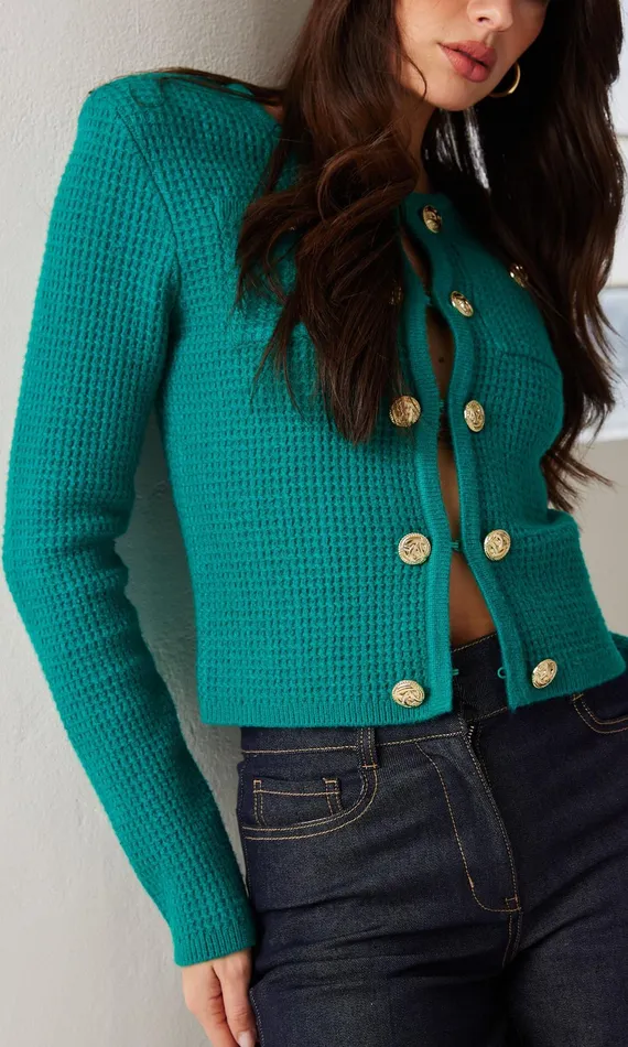 Generation Love Clothing Cypress Cardigan Topaz Women Sweaters and Sweatshirts