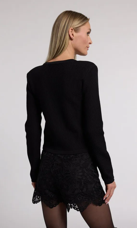 Generation Love Clothing Cypress Knit Cardigan Black Women Sweaters and Sweatshirts