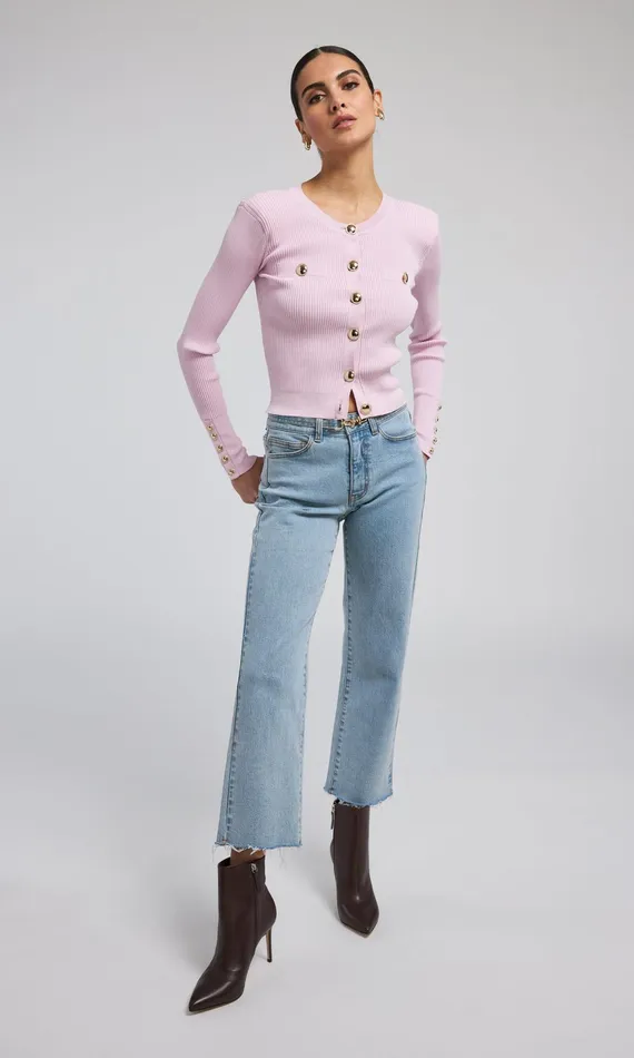 Generation Love Clothing Libny Denim Pants With Removable Belt Light Blue Women Pants