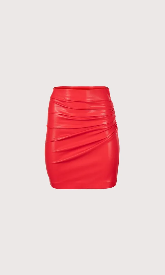 Generation Love Clothing Mila Vegan Leather Skirt Ruby Women Skirts