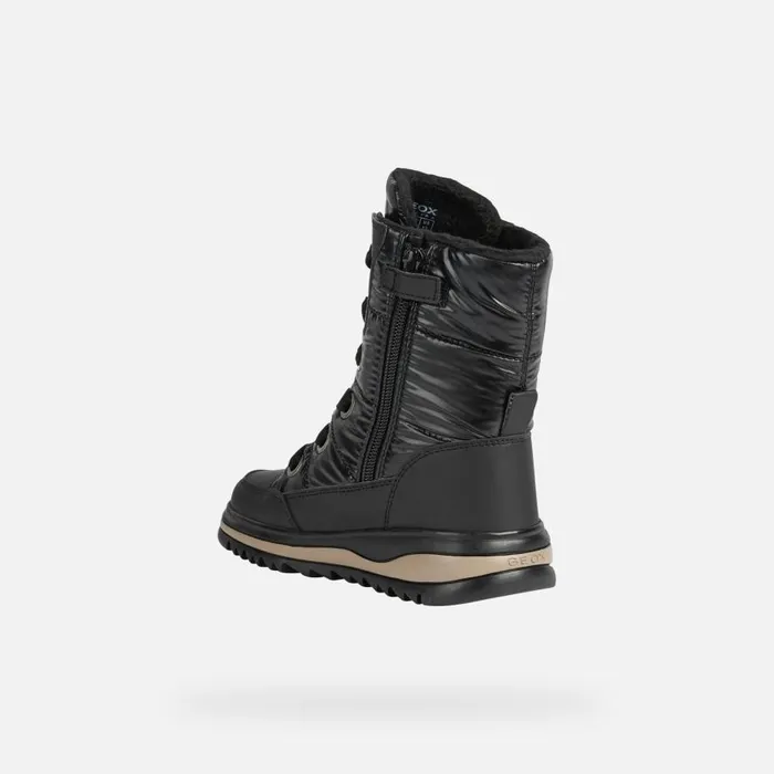Geox Ankle Boots ADELHIDE Waterproof Boots Black Junior Girl FW Black 8211 Kids