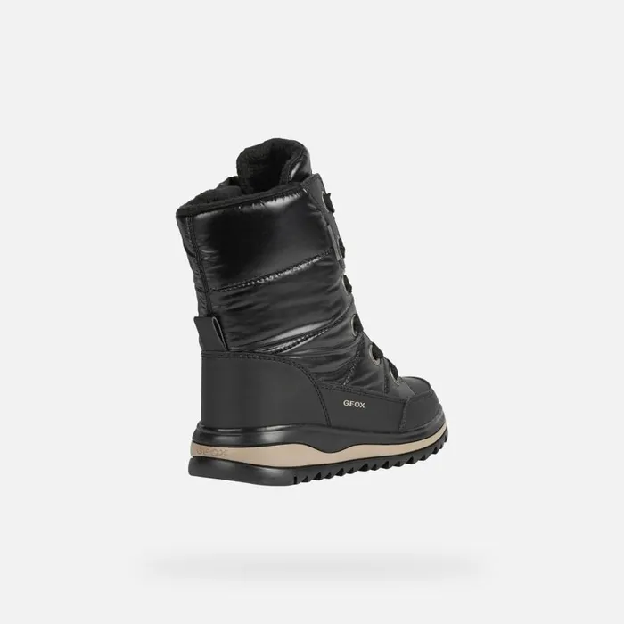 Geox Ankle Boots ADELHIDE Waterproof Boots Black Junior Girl FW Black 8211 Kids