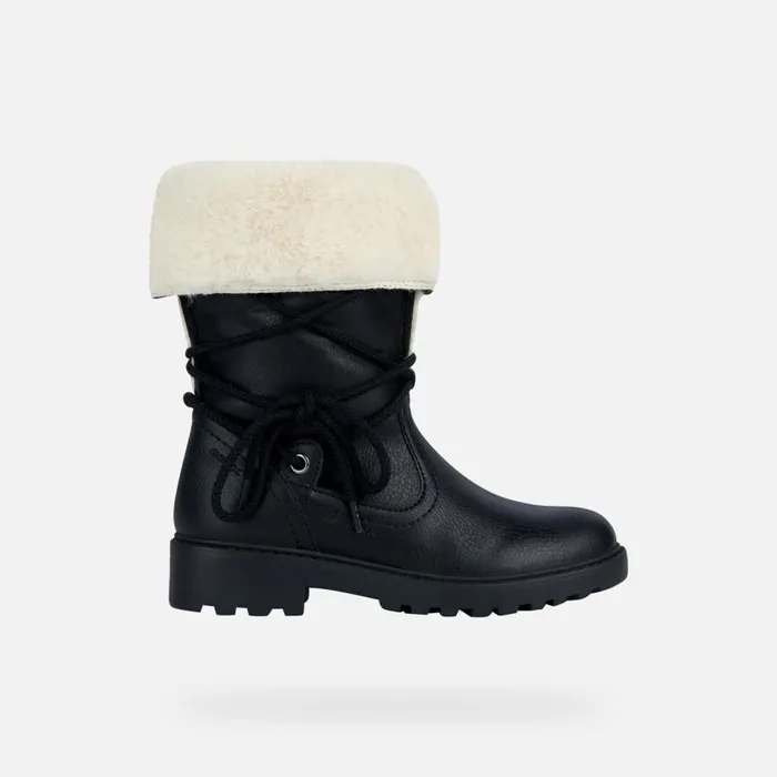 Geox Ankle Boots CASEY B ABX Waterproof Boots Black Junior Girl FW Black 8211 Kids
