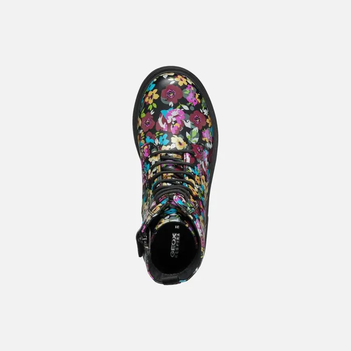 Geox Ankle Boots ECLAIR GIRL BlackMulticolor Combat Boots Blackmulticolor 8211 Kids