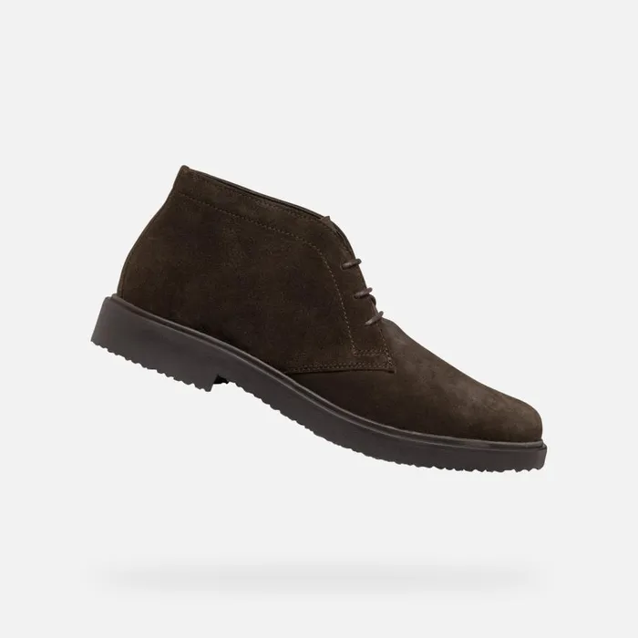 Geox Ankle Boots MASSIMIANO MAN Dark Coffee Suede Ankle Boots Dark Coffee 8211 Man Geox Ankle Boots MASSIMIANO MAN Dark Coffee Suede Ankle Boots Dark Coffee 8211 Man
