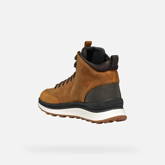 Geox Ankle Boots SPHERICA ACTIF X2 ABX MAN OchreDark Coffee Mid Calf Boots Ochredark Coffee 8211 Man