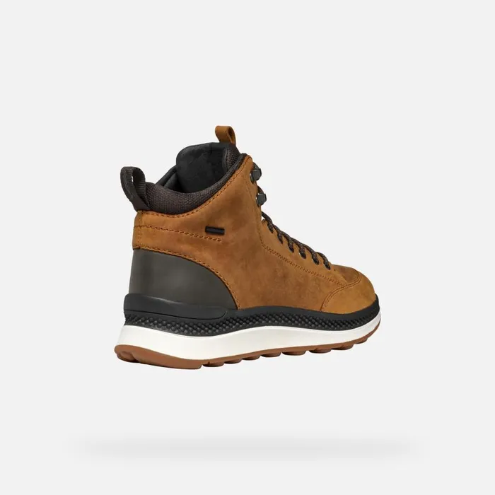 Geox Ankle Boots SPHERICA ACTIF X2 ABX MAN OchreDark Coffee Mid Calf Boots Ochredark Coffee 8211 Man