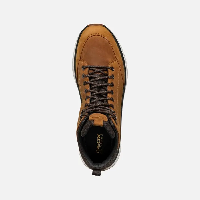 Geox Ankle Boots SPHERICA ACTIF X2 ABX MAN OchreDark Coffee Mid Calf Boots Ochredark Coffee 8211 Man