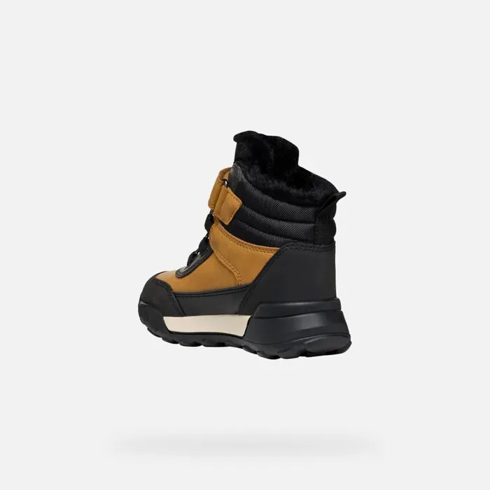 Geox Ankle Boots TREKKYUP ABX JUNIOR Dark YellowBlack Waterproof Boots Dark Yellowblack 8211 Kids