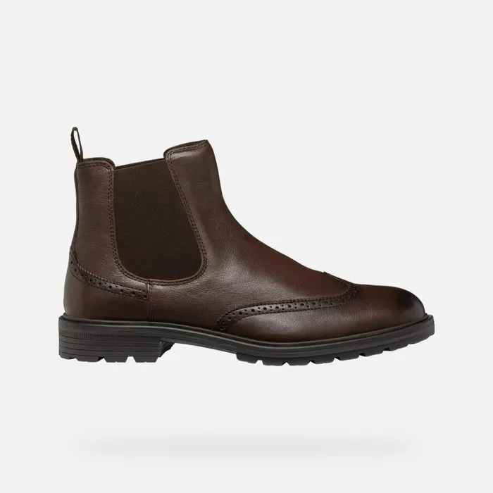Geox Ankle Boots WALK PLEASURE C MAN Coffee Chelsea Boots Coffee 8211 Man