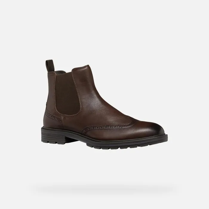 Geox Ankle Boots WALK PLEASURE C MAN Coffee Chelsea Boots Coffee 8211 Man