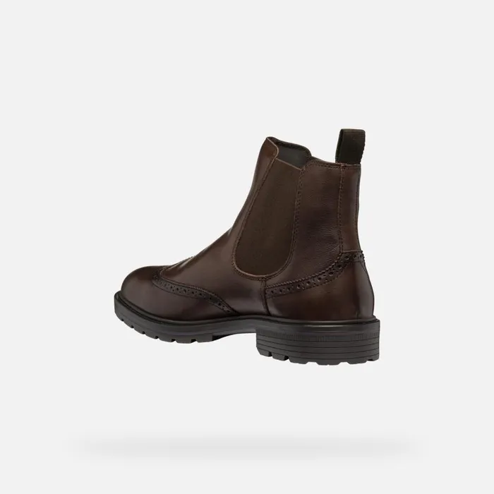 Geox Ankle Boots WALK PLEASURE C MAN Coffee Chelsea Boots Coffee 8211 Man