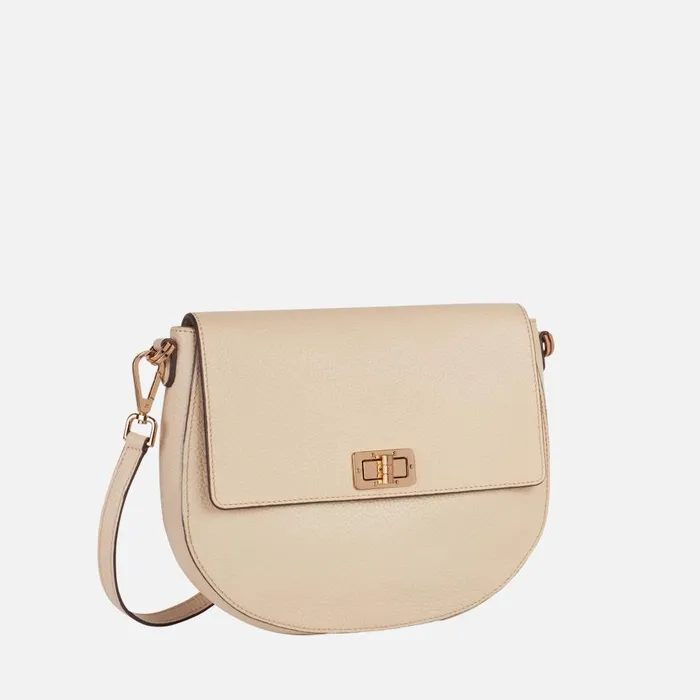 Geox Bags FLAVIE A Shoulder Bag Offwhite Woman CASHMERE Off White 8211 Woman