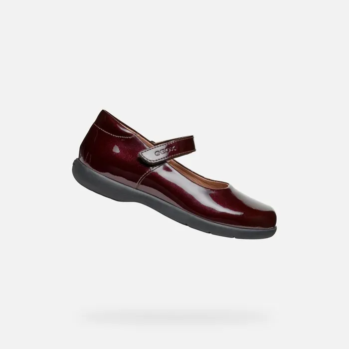Geox Ballerinas NAIMARA GIRL Bordeaux Ballet Flats With Straps Bordeaux 8211 Kids Geox Ballerinas NAIMARA GIRL Bordeaux Ballet Flats With Straps Bordeaux 8211 Kids