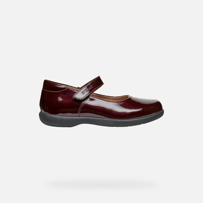 Geox Ballerinas NAIMARA GIRL Bordeaux Ballet Flats With Straps Bordeaux 8211 Kids