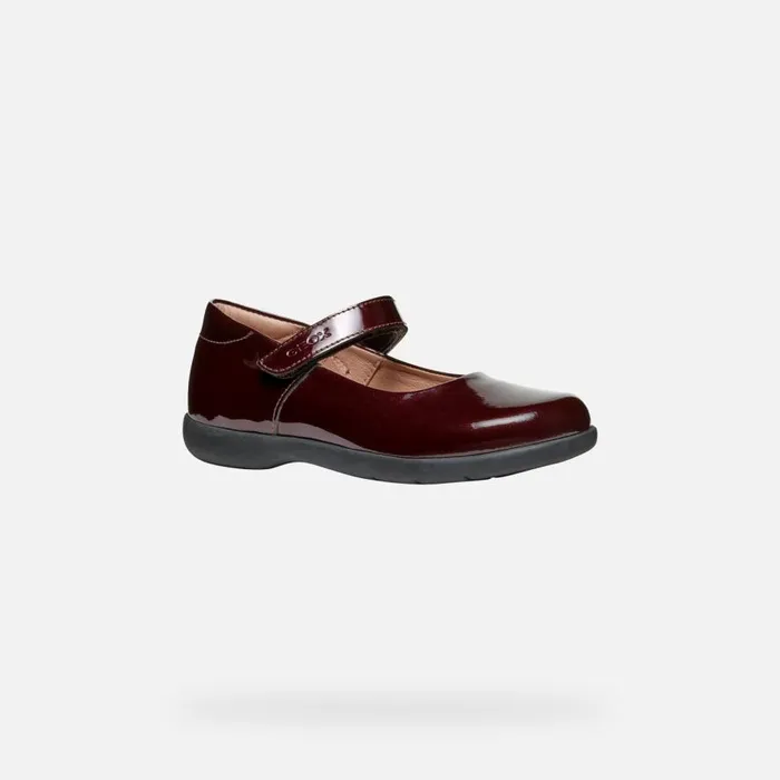 Geox Ballerinas NAIMARA GIRL Bordeaux Ballet Flats With Straps Bordeaux 8211 Kids
