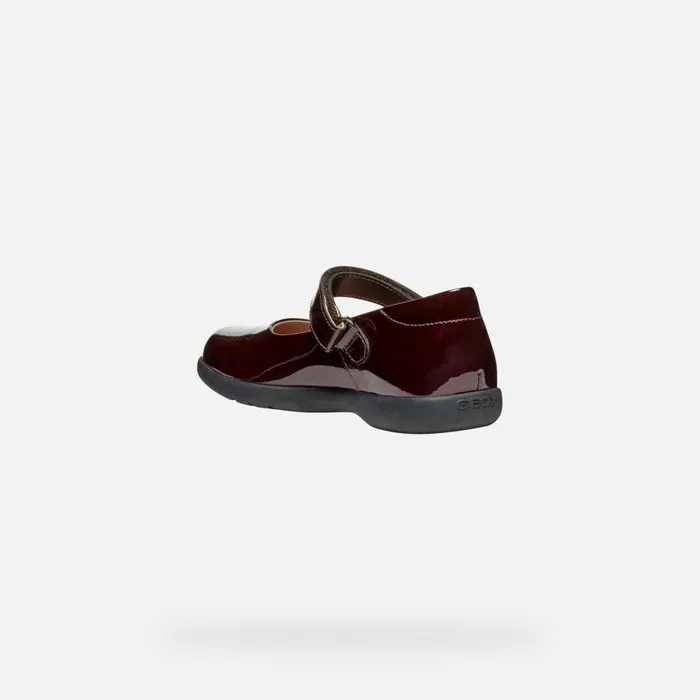 Geox Ballerinas NAIMARA GIRL Bordeaux Ballet Flats With Straps Bordeaux 8211 Kids