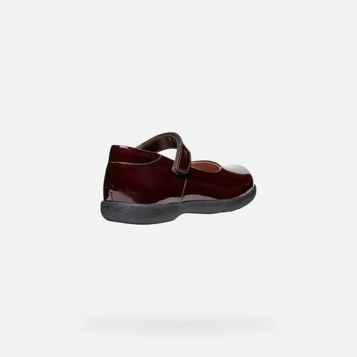 Geox Ballerinas NAIMARA GIRL Bordeaux Ballet Flats With Straps Bordeaux 8211 Kids