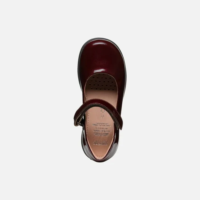 Geox Ballerinas NAIMARA GIRL Bordeaux Ballet Flats With Straps Bordeaux 8211 Kids