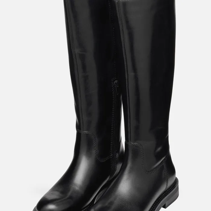 Geox Boots SERILDA WOMAN Black Leather Boots Black 8211 Woman